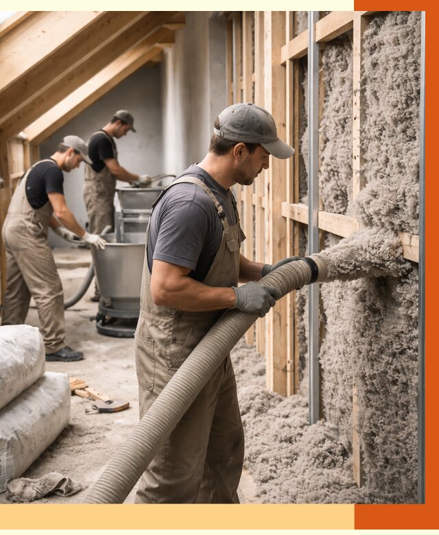 Утепление таунхауса эковатой в Еманжелинске от 2260 руб./м² — монтаж и задувка | ТепломастерМнж