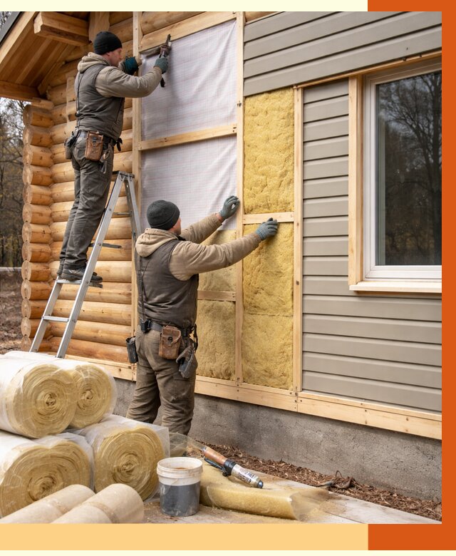 Утепление деревянного дома в Еманжелинске от 6368 руб./м2 — заказать работы | ТепломастерМнж