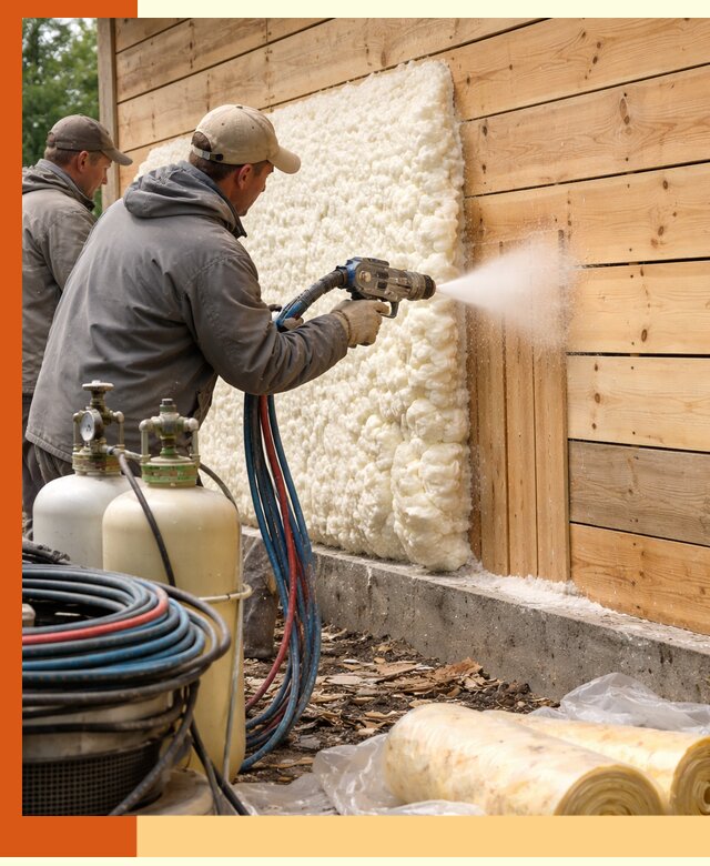 Утепление деревянного дома пенополиуретаном в Еманжелинске