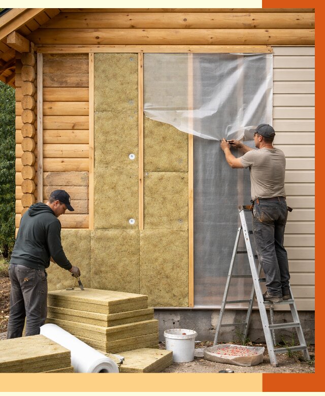 Утепление дома из бруса в Еманжелинске от 3852 руб./м2 — работы под ключ | ТепломастерМнж