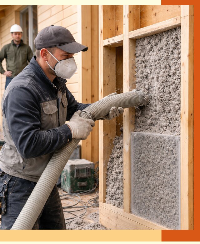 Утепление дома из бруса эковатой в Еманжелинске от 1900 руб/м2 | ТепломастерМнж