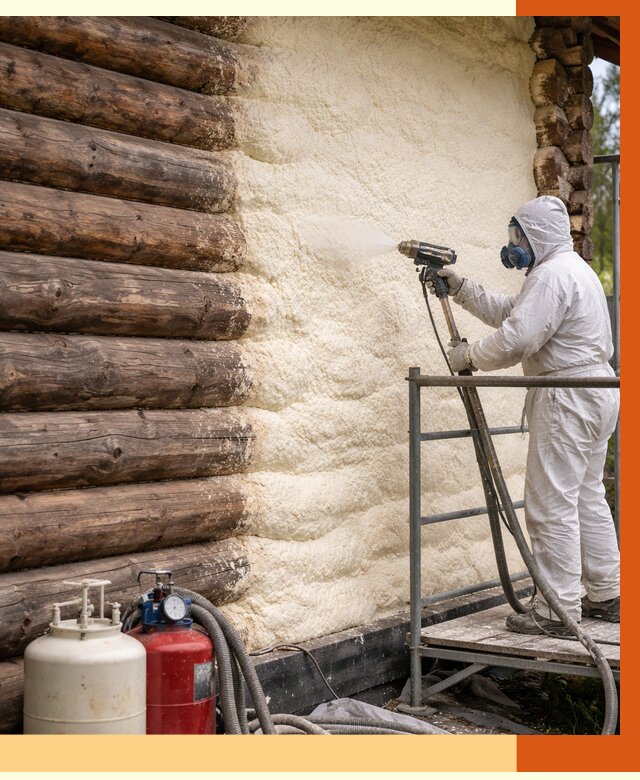 Утепление бревенчатого дома ППУ в Еманжелинске под ключ от 6419 руб. | ТепломастерМнж