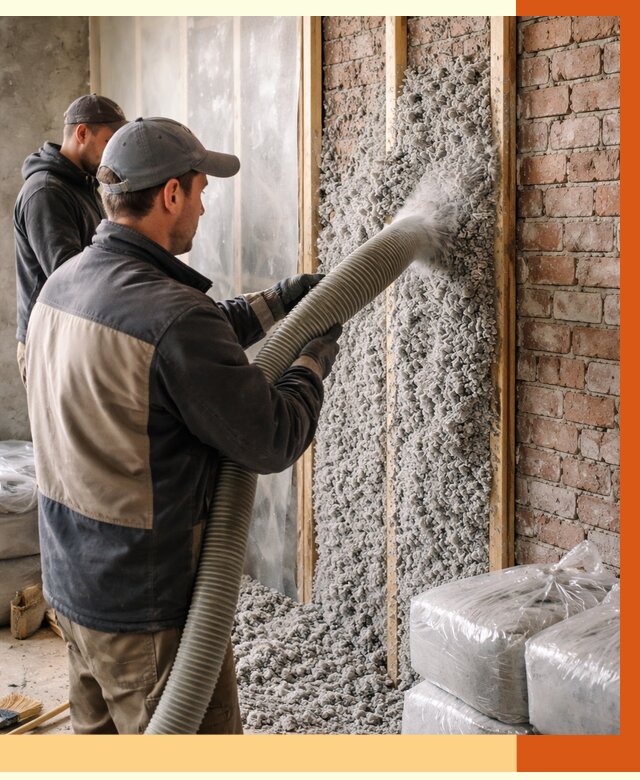 Утепление кирпичного дома эковатой в Еманжелинске от 2414 руб./м² | ТепломастерМнж