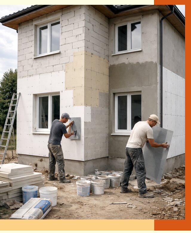 Утепление дома из газобетона в Еманжелинске от 4314 руб./м² — заказать у ТепломастерМнж