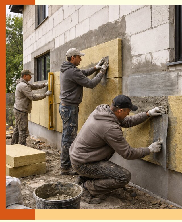 Утепление дома из газобетона в Еманжелинске качественно и долговечно