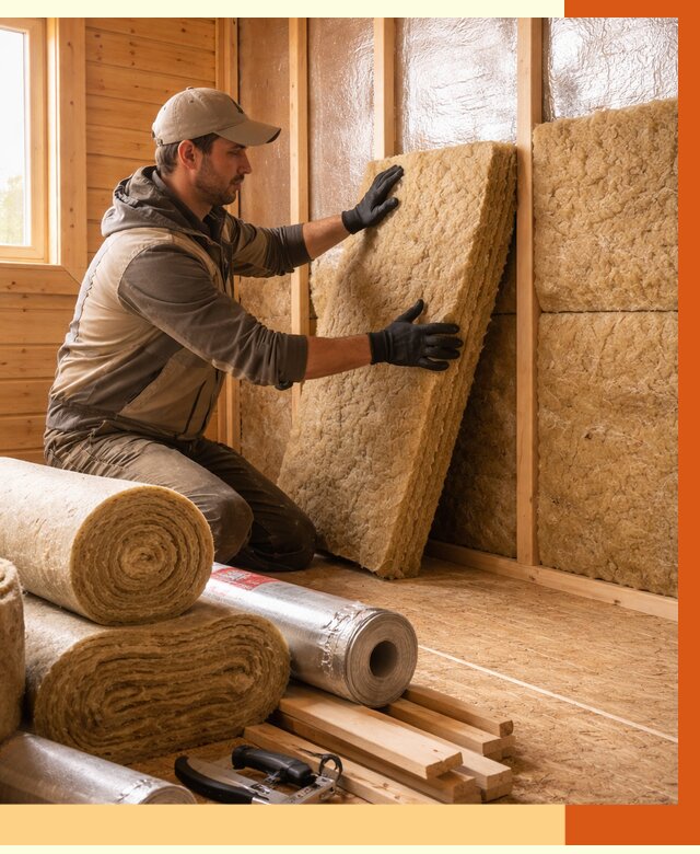 Утепление бани в Еманжелинске под ключ от 4622 руб./м2 — утеплить потолок, пол и стены | ТепломастерМнж