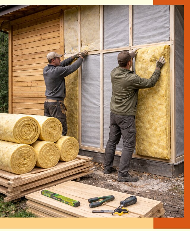 Утепление бани снаружи в Еманжелинске от 87304 руб. под ключ | ТепломастерМнж