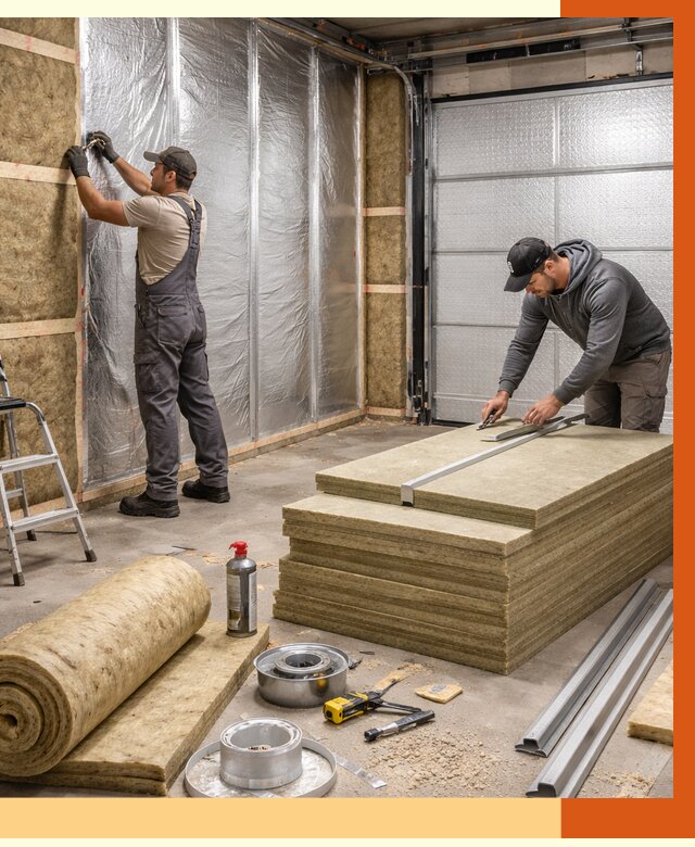 Утепление гаража в Еманжелинске от 4622 руб/м2 — комплексное утепление ворот и стен | ТепломастерМнж