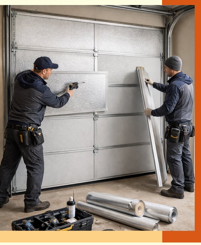 Утепление гаражных ворот в Еманжелинске от 8063 руб/м2 — надежно и быстро | ТепломастерМнж