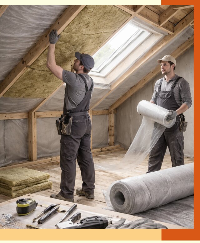 Утепление крыши изнутри мансарды в Еманжелинске от 4314 руб./м² | ТепломастерМнж