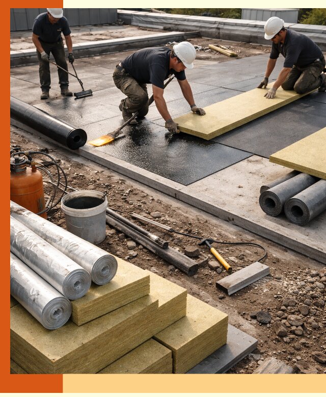 Утепление плоской крыши в Еманжелинске — надежная теплоизоляция и герметизация