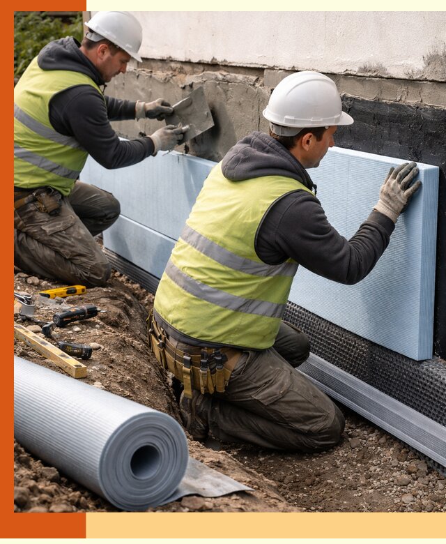 Утепление фундамента снаружи в Еманжелинске — профессиональная теплоизоляция