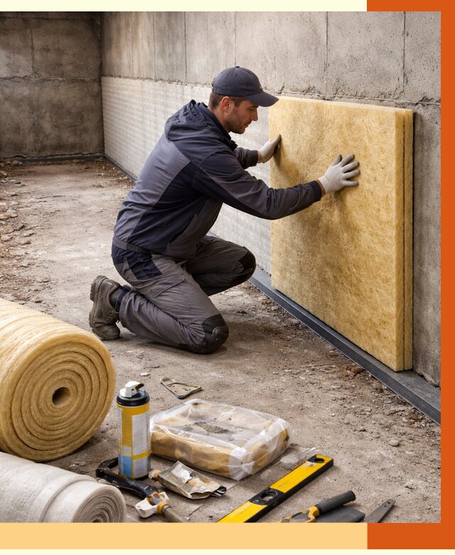 Утепление фундамента изнутри в Еманжелинске от 4314 руб./м2 — работы под ключ | ТепломастерМнж