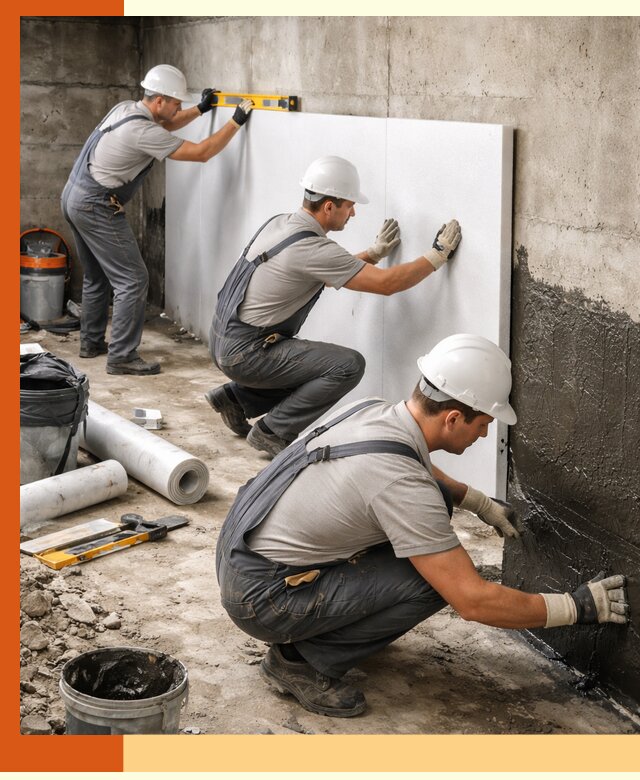 Утепление фундамента изнутри профессионально в Еманжелинске