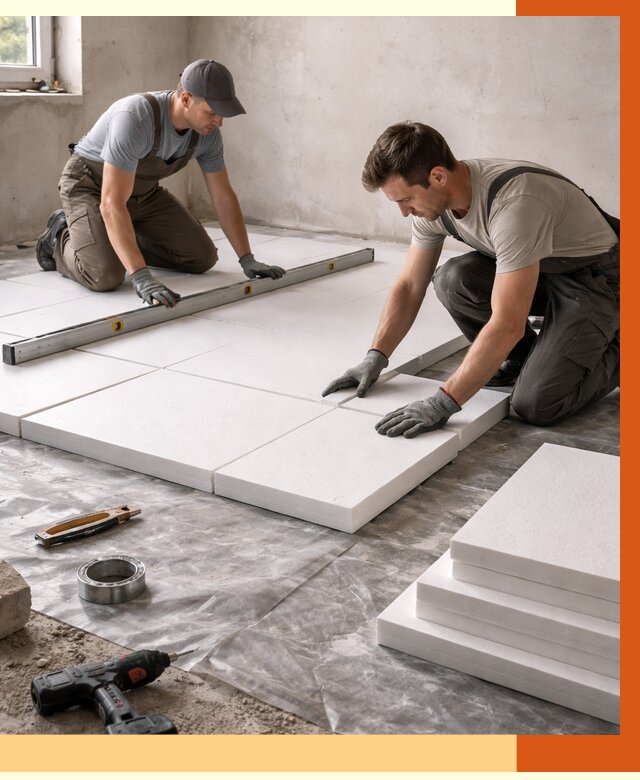 Утепление бетонного пола в Еманжелинске от 2568 руб/м2 — монтаж и цена | ТепломастерМнж