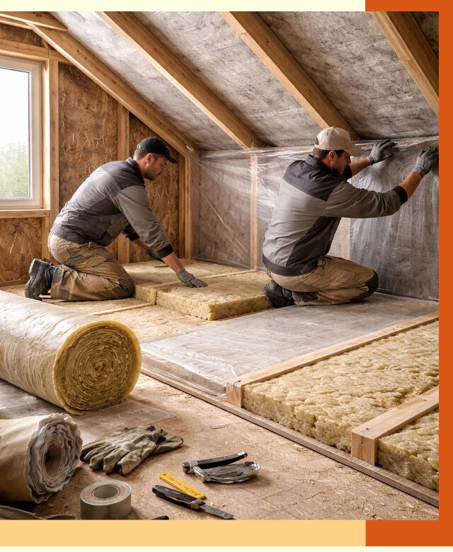 Утепление чердака в Еманжелинске от 7703 руб/м² — теплоизоляция и комплексное утепление под ключ | ТепломастерМнж