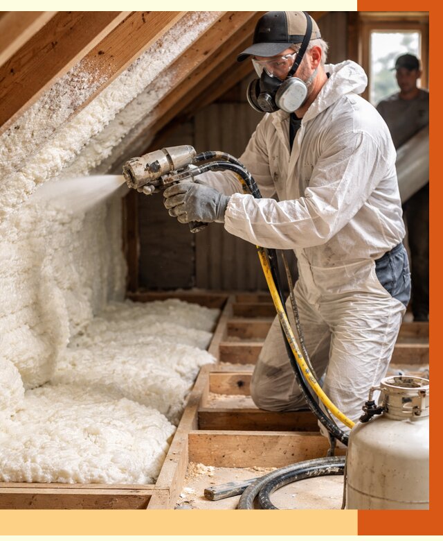 Утепление чердака ППУ в Еманжелинске от 8854 руб./м2 — услуга под ключ | ТепломастерМнж