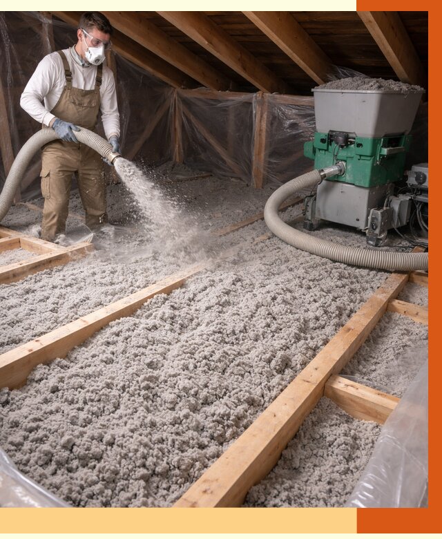 Утепление чердака эковатой в Еманжелинске от 1489 руб/м2 — заказать у ТепломастерМнж