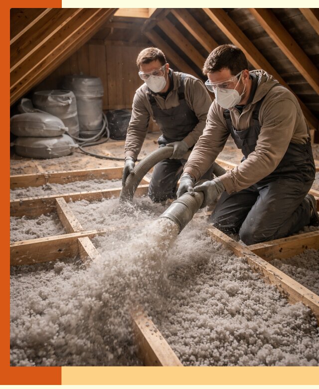 Утепление чердака эковатой в Еманжелинске — быстро и надёжно