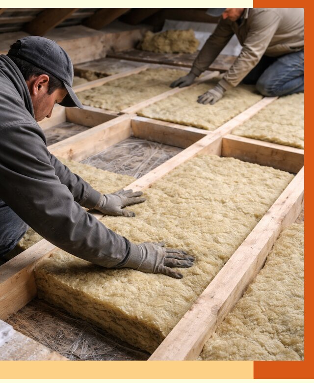 Утепление чердака минватой в Еманжелинске от 3595 руб/м2 под ключ | ТепломастерМнж