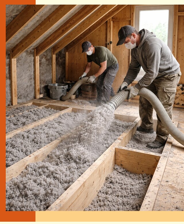 Утепление мансарды эковатой в Еманжелинске с гарантией качества