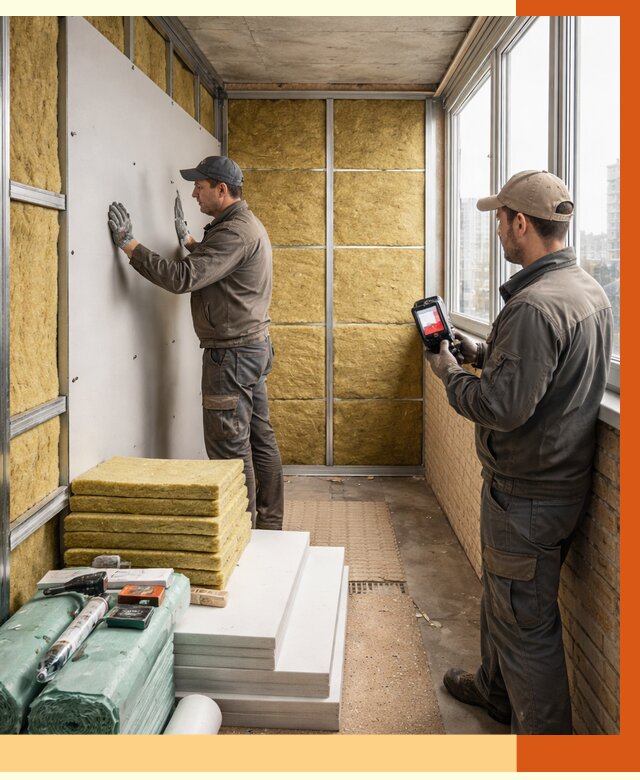 Утепление балкона в Еманжелинске от 4622 руб. под ключ | ТепломастерМнж