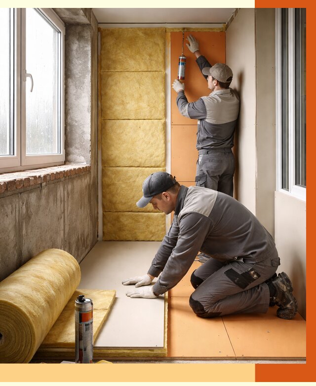 Утепление лоджии под ключ в Еманжелинске от 6676 руб/м2 — комплексное решение | ТепломастерМнж