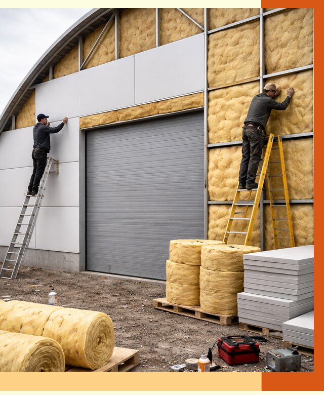 Утепление ангара пенополиуретаном в Еманжелинске от 7395 руб./м² — комплекс от ТепломастерМнж