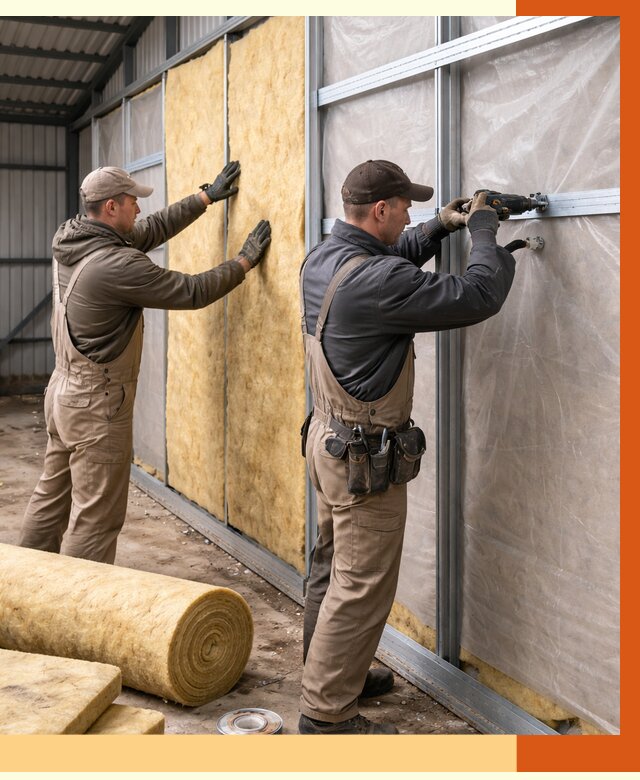 Утепление металлического ангара в Еманжелинске от 4879 руб/м2 — услуги под ключ | ТепломастерМнж