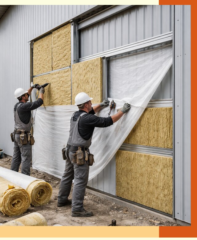 Утепление металлического склада в Еманжелинске от 4622 руб/м2 — комплексное утепление под ключ | ТепломастерМнж