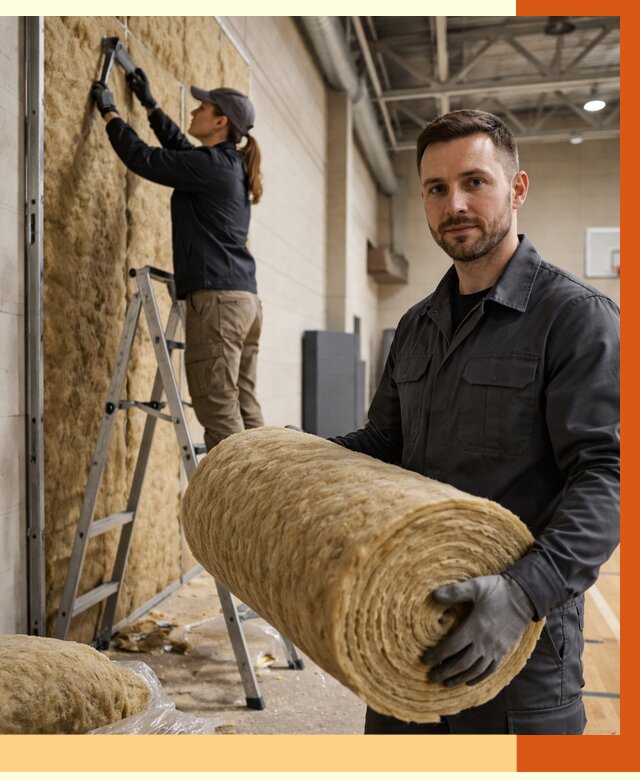 Утепление спортзала в Еманжелинске от 7703 руб/м2 — комплексное утепление под ключ | ТепломастерМнж