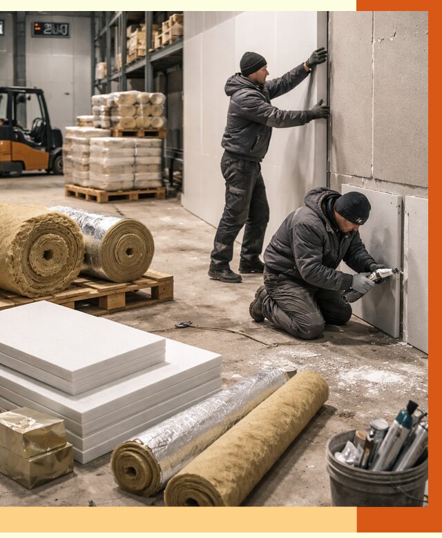 Утепление холодного склада в Еманжелинске от 8730 руб/м2 — комплексное под ключ | ТепломастерМнж