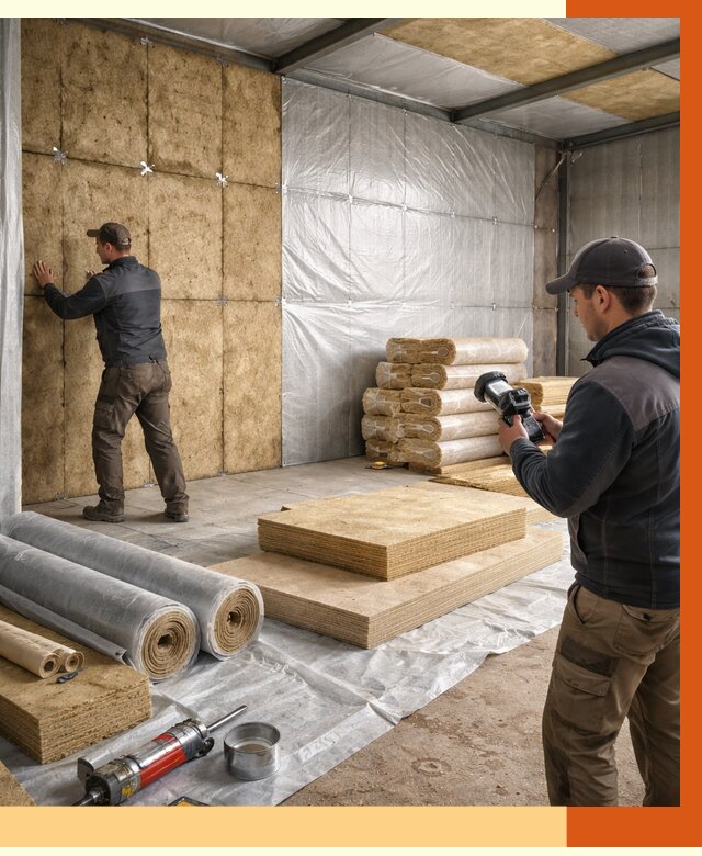 Утепление теплого склада в Еманжелинске под ключ от 11812 руб/м² | ТепломастерМнж