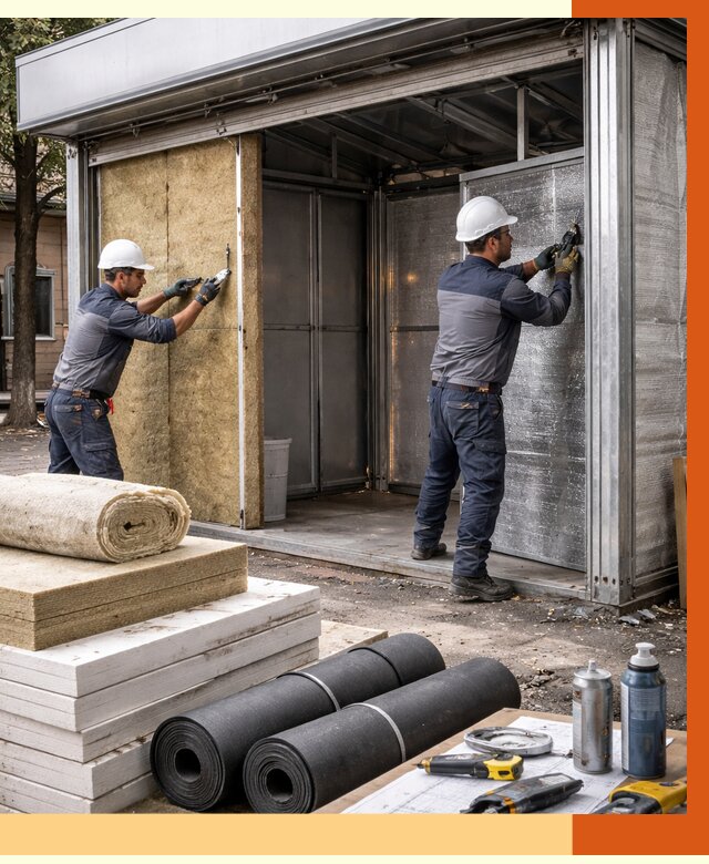 Утепление павильона шаурма в Еманжелинске под ключ от 1233 руб. за м² | ТепломастерМнж