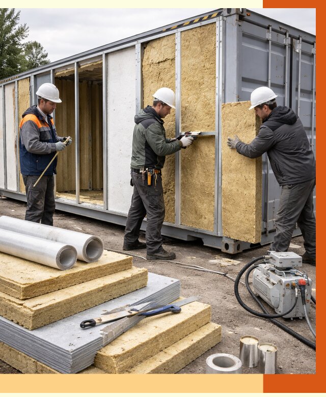 Утепление морского контейнера в Еманжелинске от 3852 руб. под ключ | ТепломастерМнж