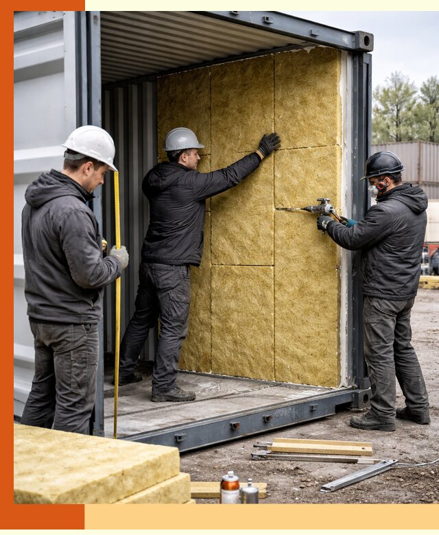 Утепление морского контейнера в Еманжелинске: надежная теплоизоляция и защита