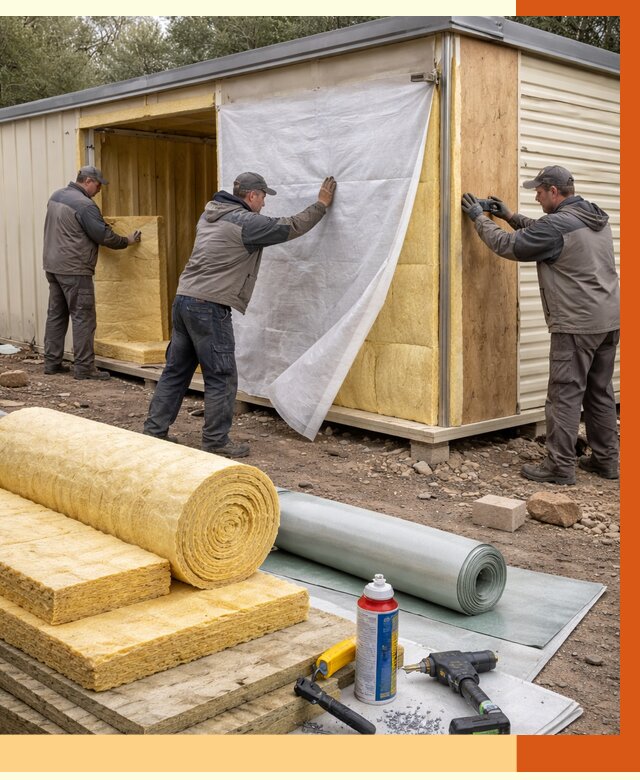 Утепление строительной бытовки в Еманжелинске от 12839 руб. под ключ | ТепломастерМнж