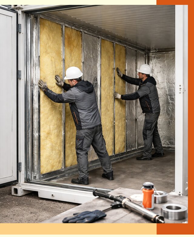 Утепление рефрижераторного контейнера в Еманжелинске от 46220 руб./м² | ТепломастерМнж