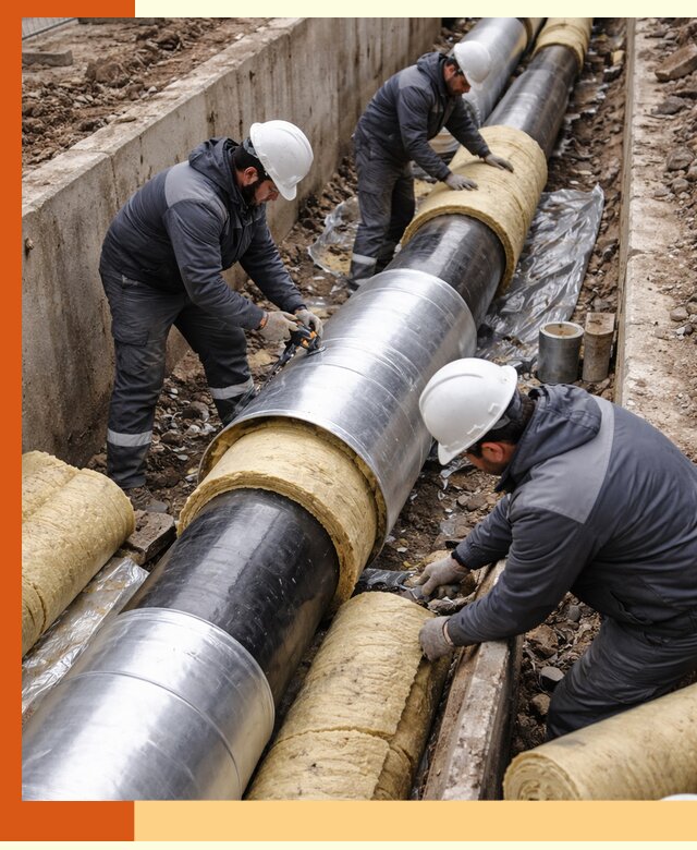 Утепление теплотрассы в Еманжелинске: утеплительные работы и материалы