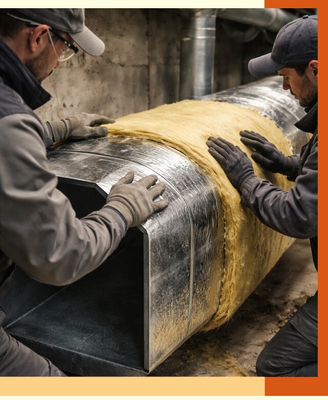 Утепление воздуховодов в Еманжелинске от 4314 руб. — теплоизоляция вентиляции | ТепломастерМнж