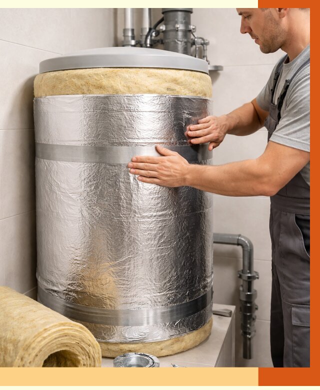 Утепление бойлера в Еманжелинске от 4622 руб. под ключ | Утепление ППУ | ТепломастерМнж