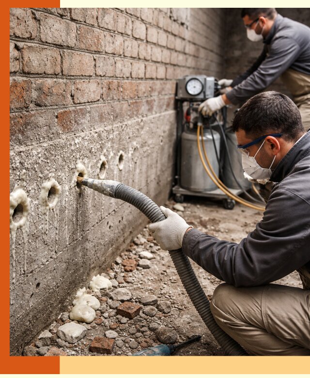 Заполнение колодцевой кладки ППУ в Еманжелинске быстро и герметично