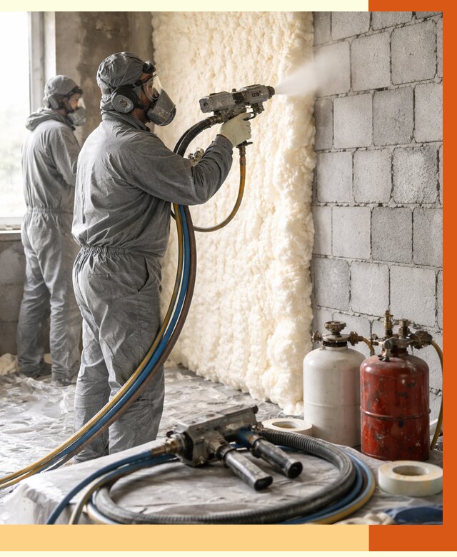 Утепление блочной стены ППУ в Еманжелинске от 4365 руб./м² — ТепломастерМнж