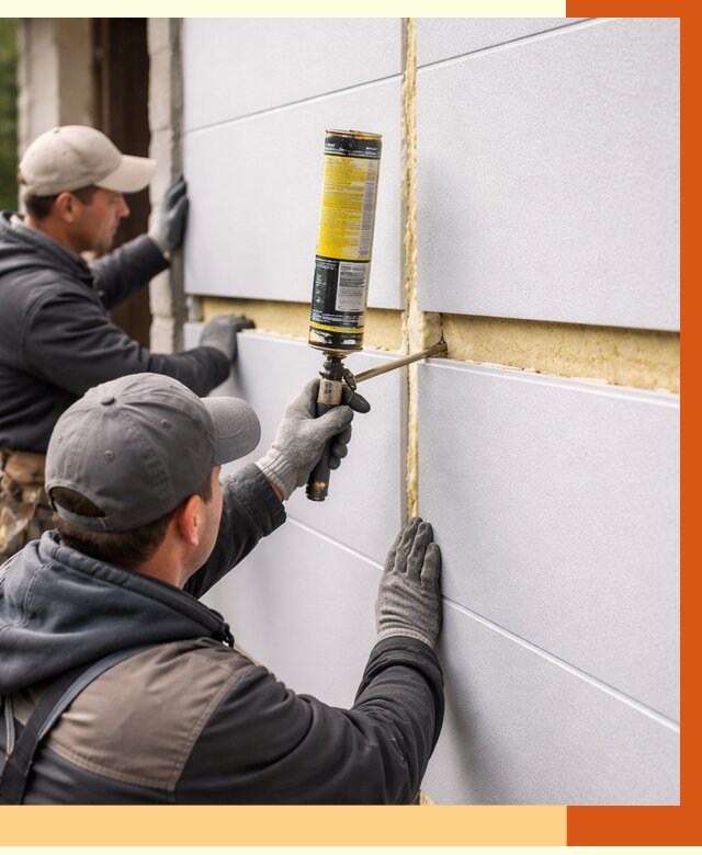 Утепление сэндвич панелей ППУ в Еманжелинске от 4314 руб. за м2 | ТепломастерМнж