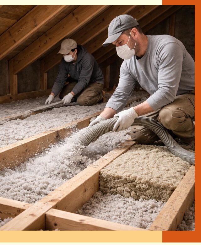 Заполнение полостей чердачного перекрытия в Еманжелинске от 4622 руб. | ТепломастерМнж
