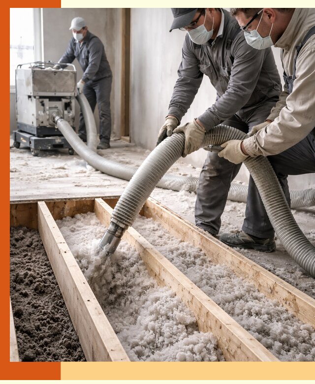 Заполнение полостей межэтажного перекрытия в Еманжелинске эффективно и герметично