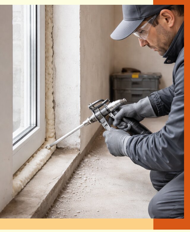 Герметизация стыков ППУ в Еманжелинске от 1695 руб. за м2 — утепление примыканий под ключ | ТепломастерМнж