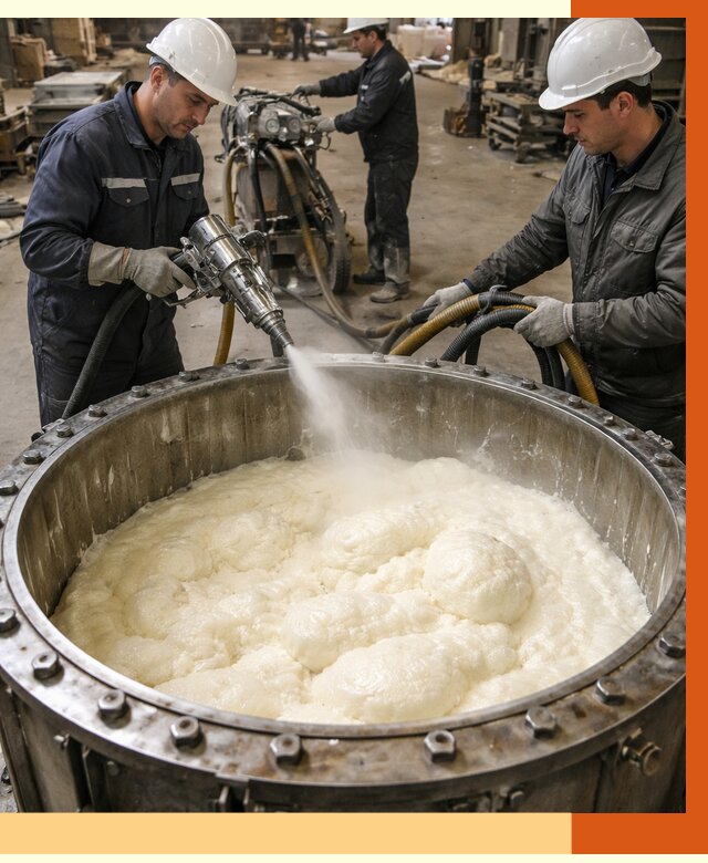 Заливка ППУ в емкости в Еманжелинске от 7446 руб. — утепление емкости под ключ | ТепломастерМнж