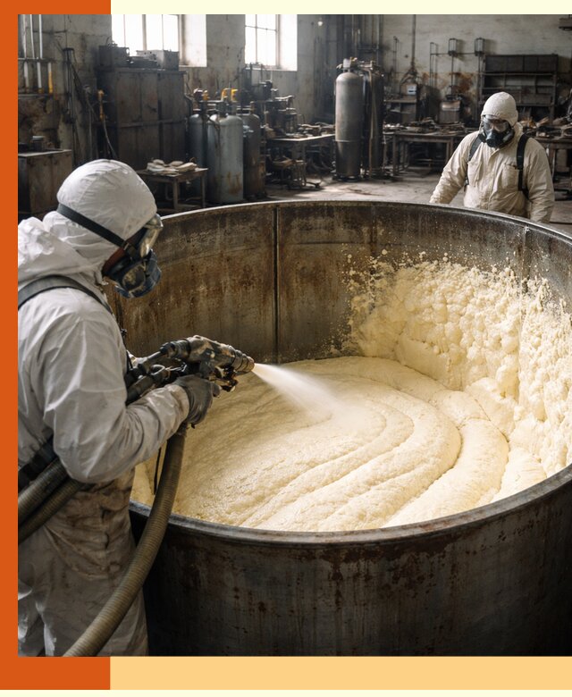 Заливка ппу в емкости с полной изоляцией и герметизацией в Еманжелинске