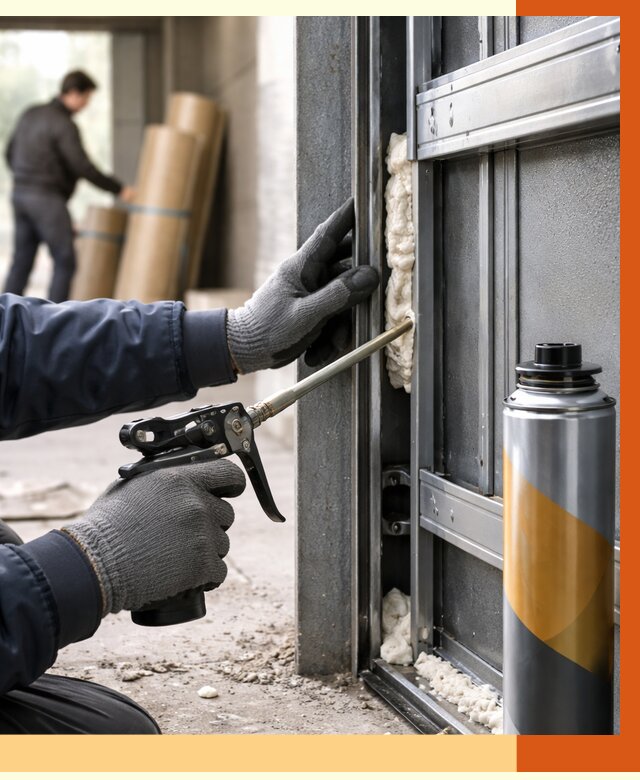 Заполнение пустот ворот в Еманжелинске от 4622 руб. — заливка ППУ, утепление под ключ | ТепломастерМнж